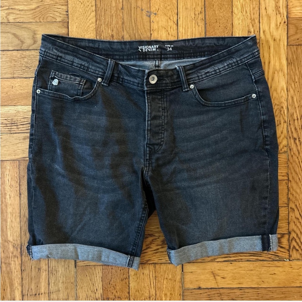 Renuar Men’s Black Denim Shorts